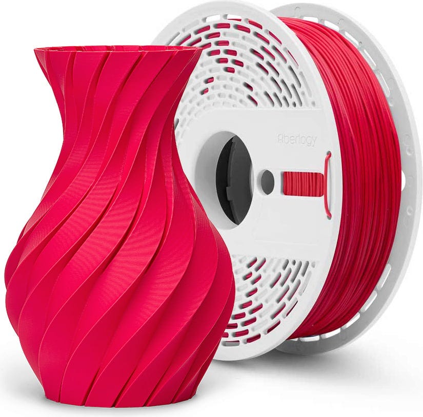 Fiberlogy  Matte PLA Red, 1,75 mm / 850 g    Leicht zu druckendes PLA mit matter Oberfläche in Red