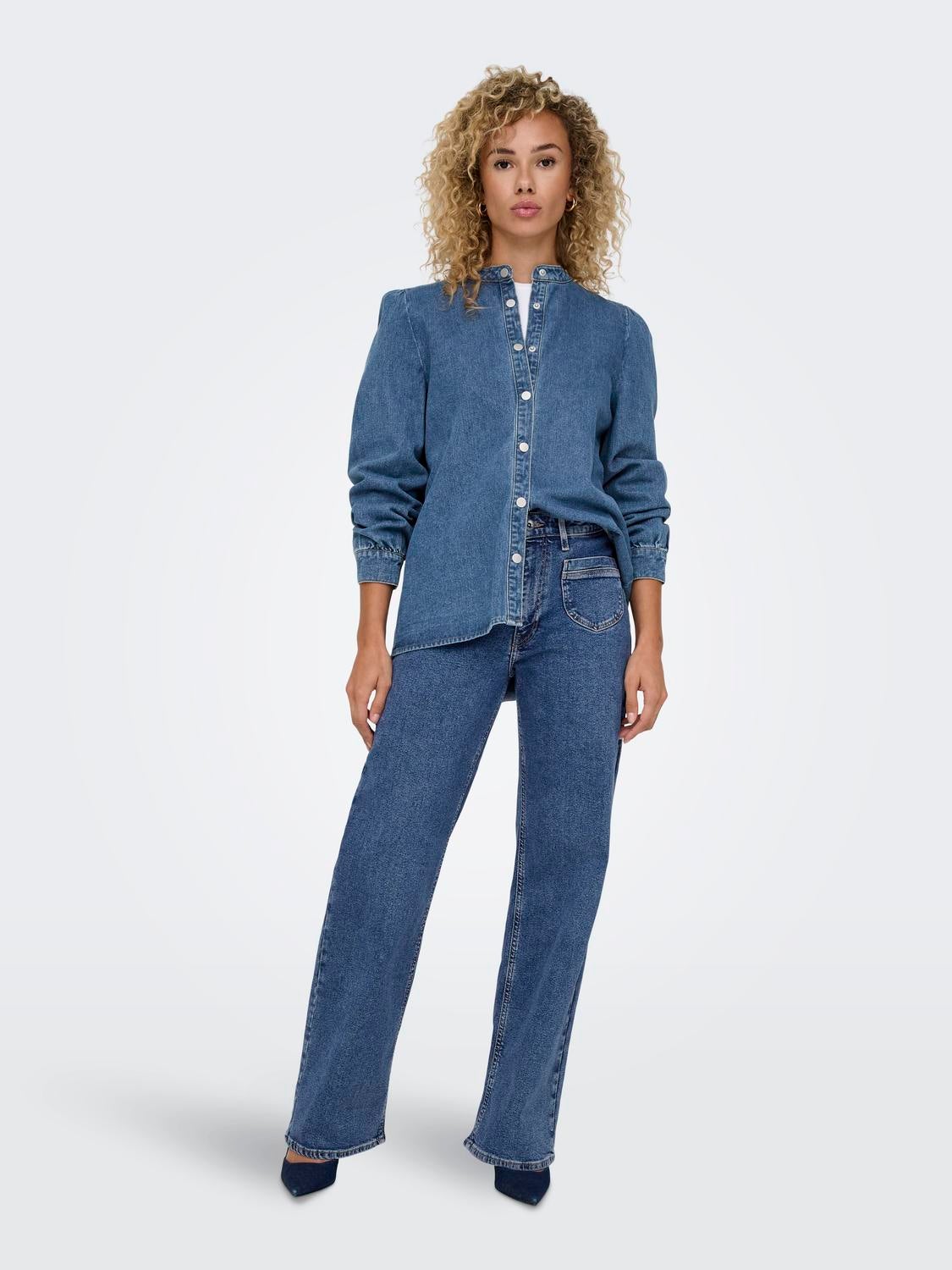 ONLBELLE Jeanshemd Medium Blue Denim
