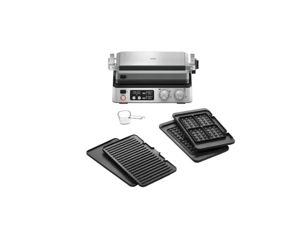 Braun MultiGrill 7, Sort, Rustfrit stål, Rektangulær, Knapper, Dreje, 667 cm², 290 x 230 mm, Tryktstøbt aluminium