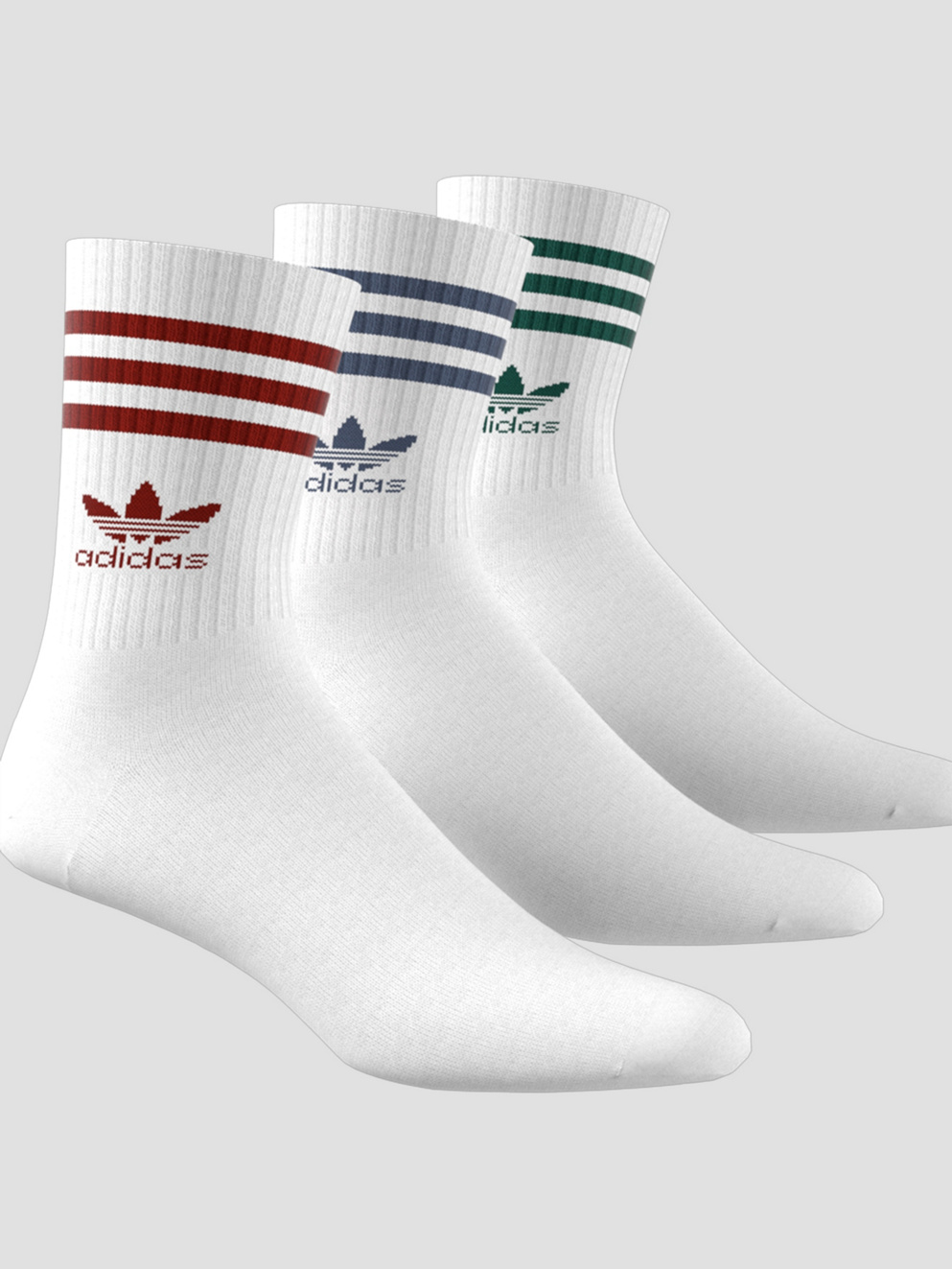 adidas Originals Crew 3 Pack Socks white/prerub/prloin/c