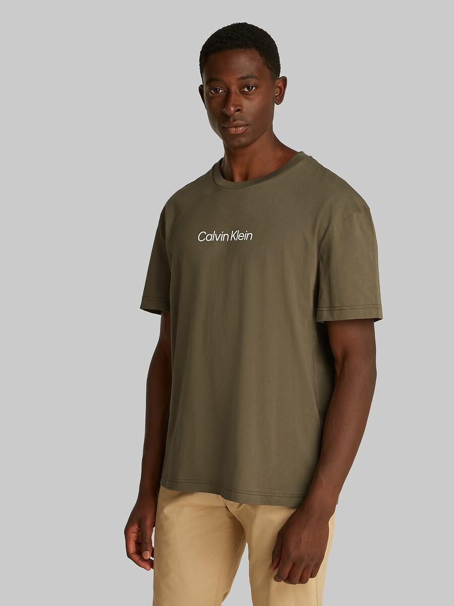 CALVIN KLEIN<br>Camiseta com gola redonda e logotipo