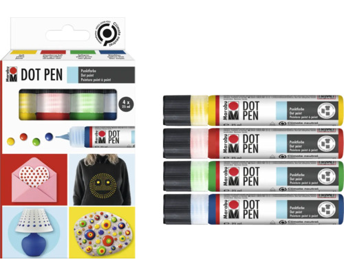 Dot Pen Set van 4 Diverse Stukken