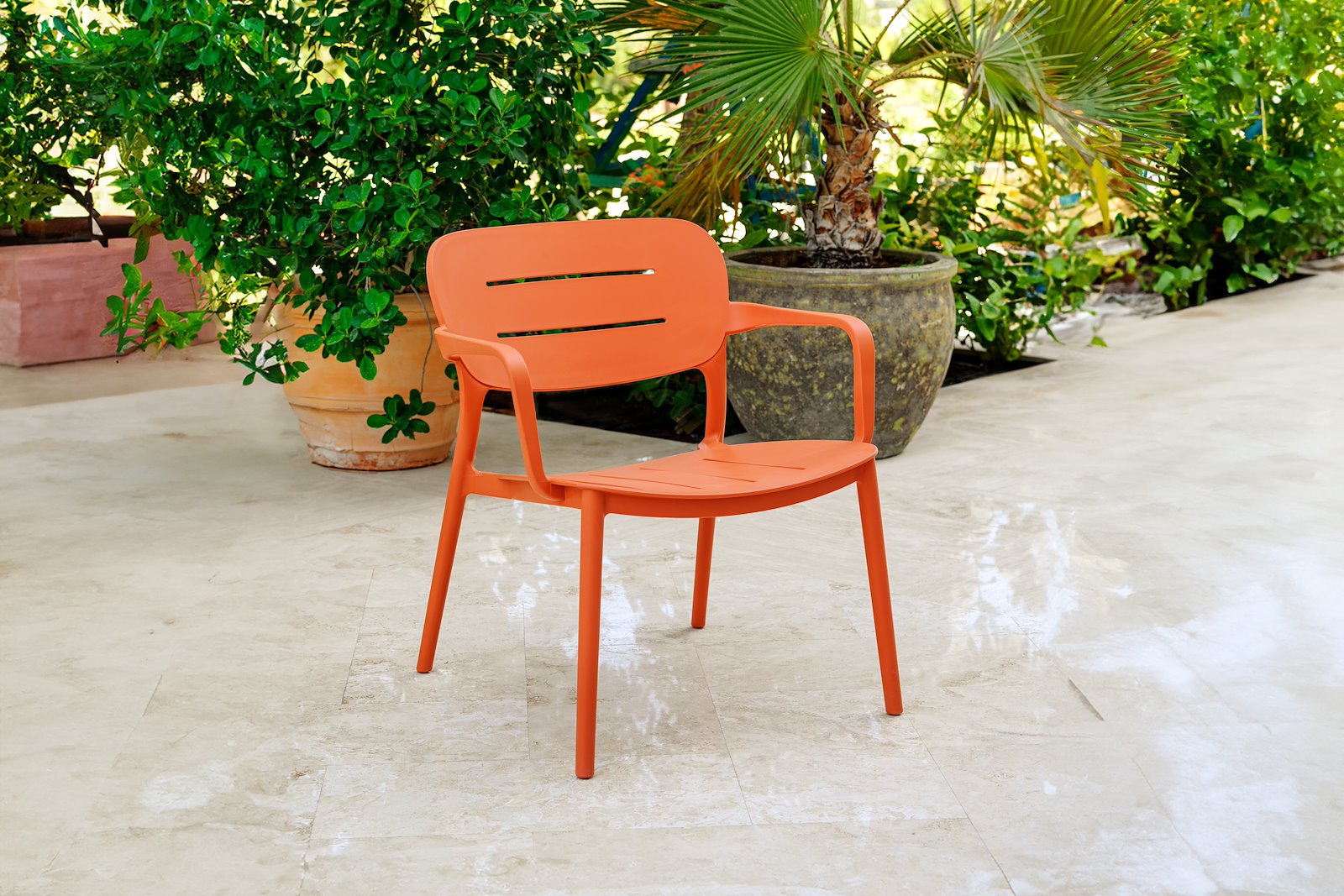 Bari loungestol Orange plast
