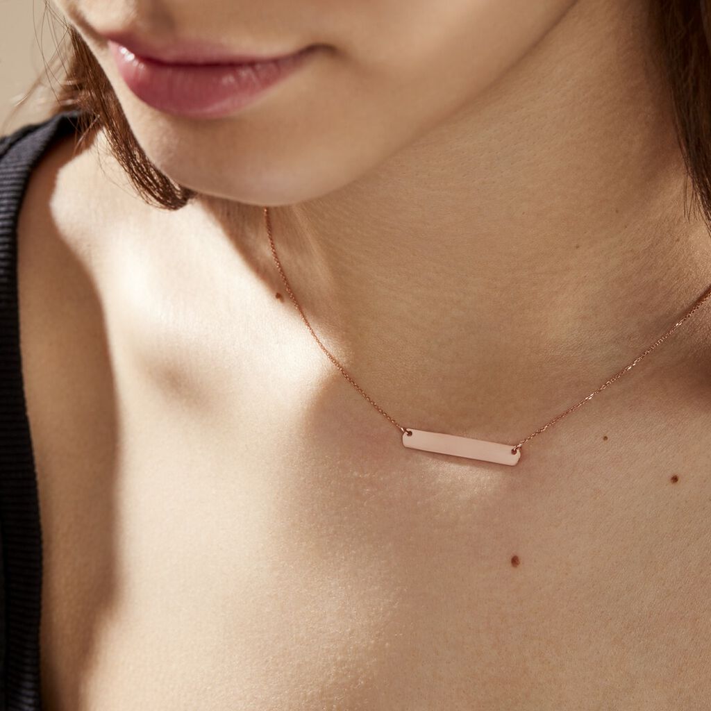 Collier Barrette Gravable Or Rose