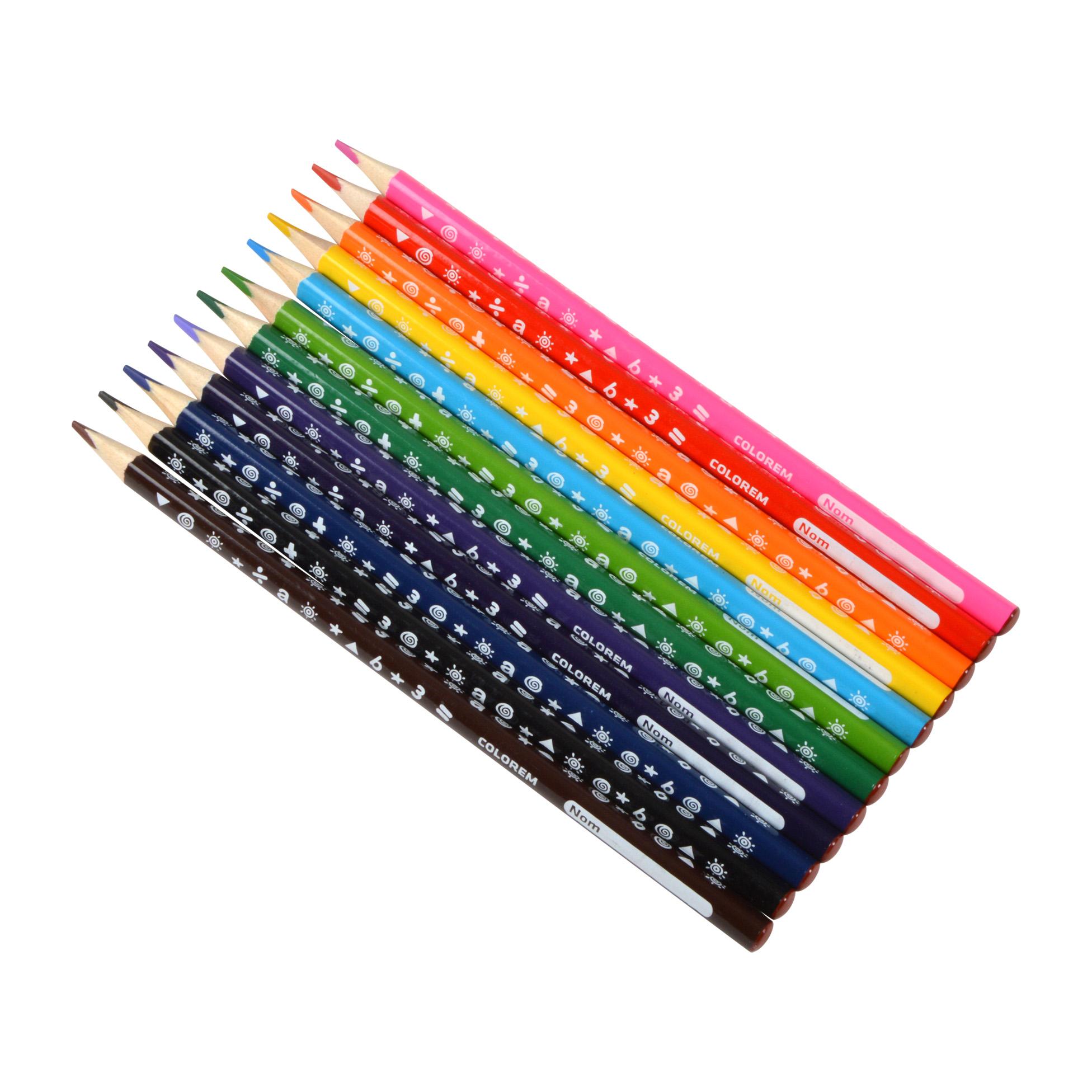 POCHETTE 12 CRAYONS DE COULEURS