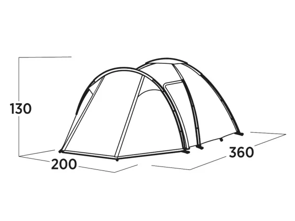 Easy Camp Lomsdal 3, Camping, Hård ramme, Kupel/Igloo telt, 3 person(er), 4,6 kg, Grøn