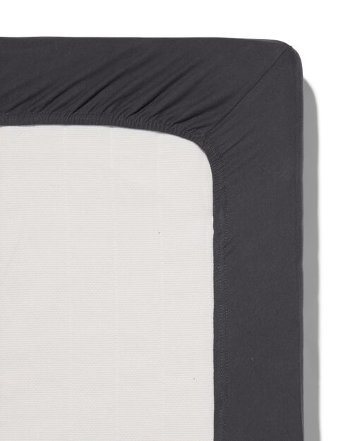 drap-housse pour boxspring jersey 160x200 gris foncé