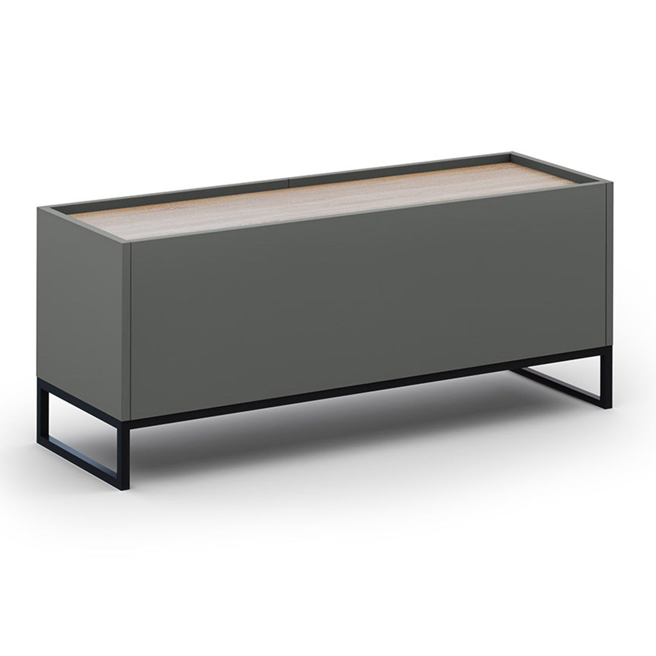 Windsor & Co Meuble TV Helene gris/chêne naturel - 120x40x50 cm