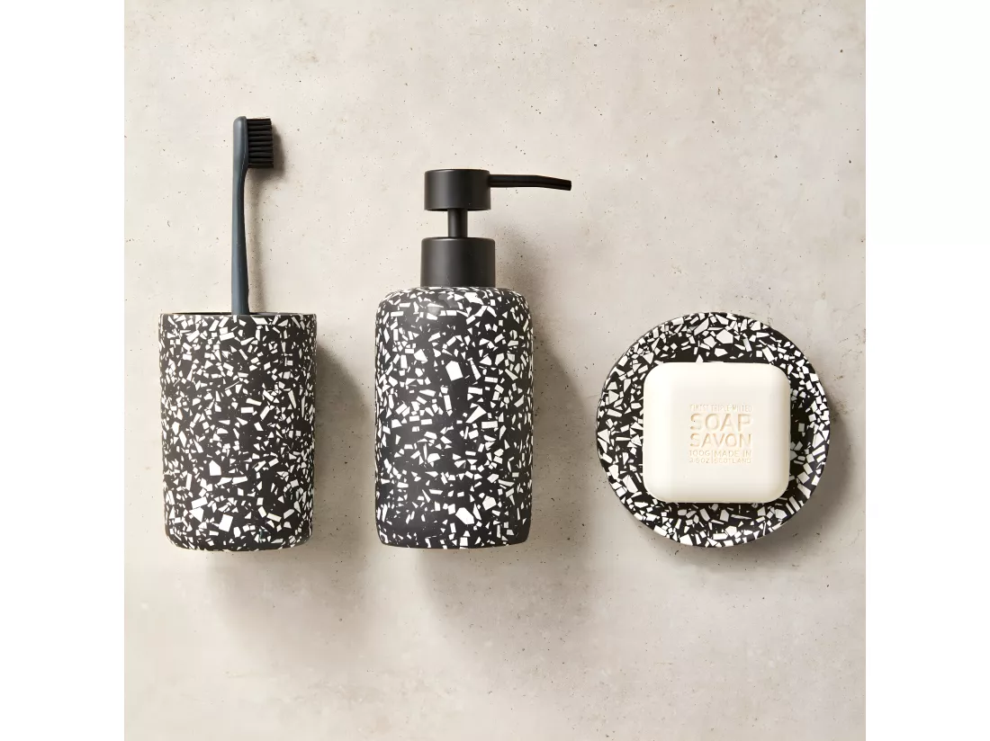 Distributeur de savon en polyrésine TERRAZZO