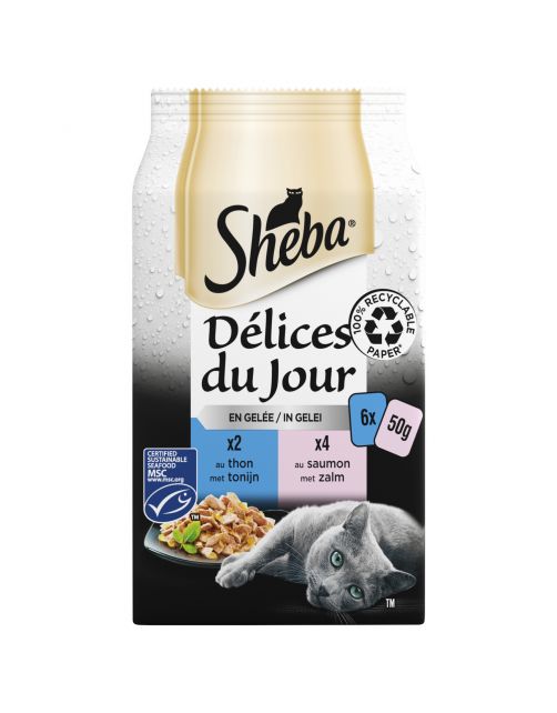 Sheba Delices Du Jour In Gelei - Multipack Pouch - Kattenvoer