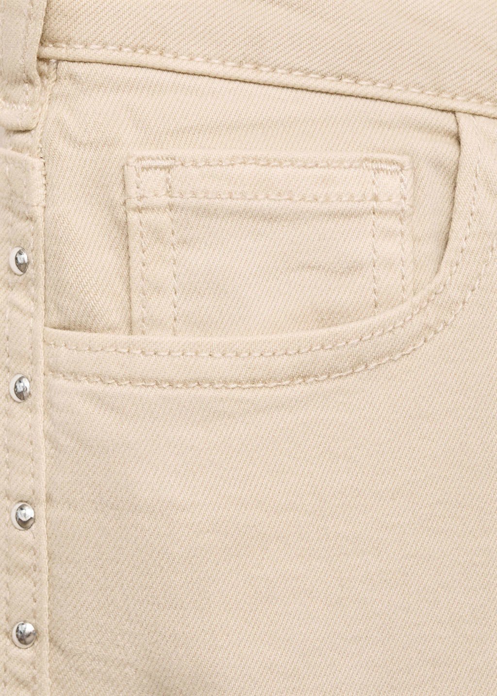 Mango Kids low waist wide leg jeans beige