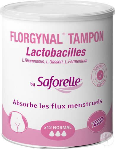Saforelle Florgynal Tampon Lactobacilles Normal 12 Pièces