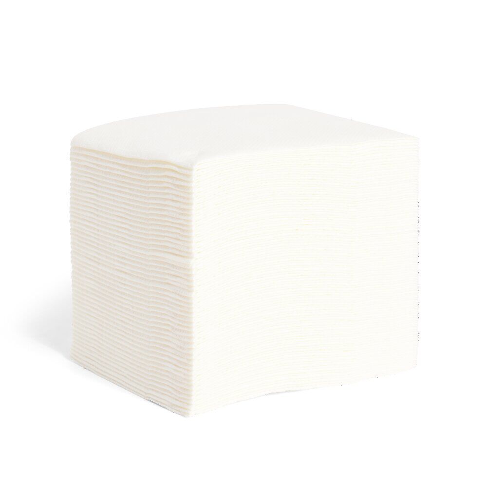 Lot de 50 serviettes cocktails blanches 20x20cm