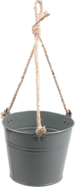 Zinc Collection hangpot Sanvi grijs 23 x 23 x 18 cm