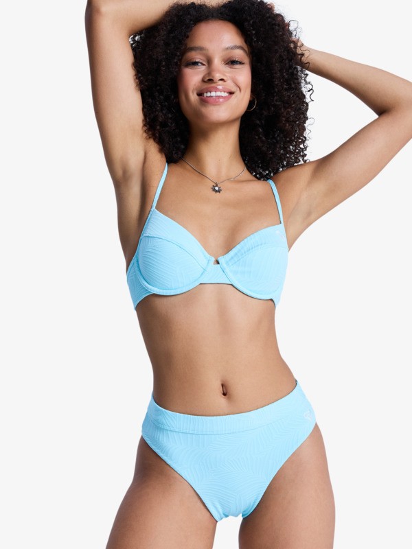 Roxy Palm Dreams Classic High Leg Bas de bikini taille haute Bleu Femme