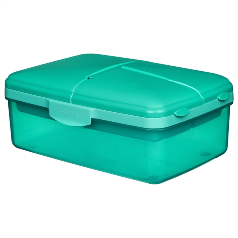 Køb Sistema Slimline Quaddie Madkasse 1,5 L Teal