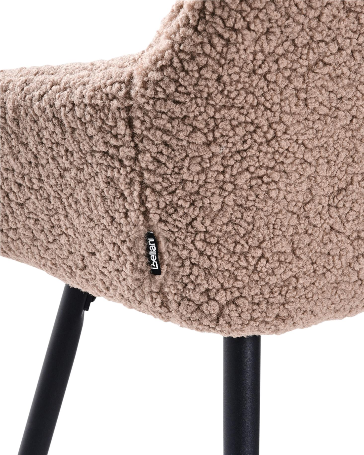 Set van 2 barstoelen CASMALIA Bouclé Taupe