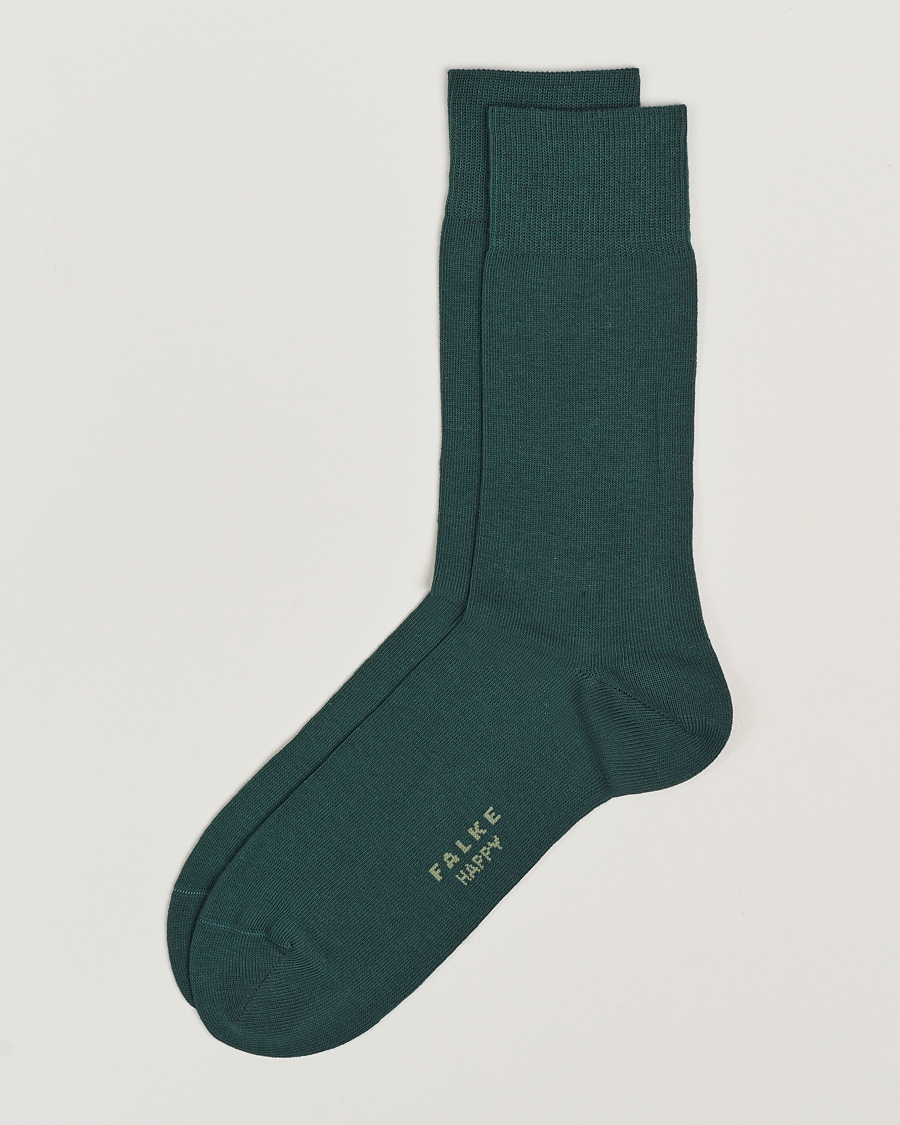 Falke Happy 2-Pack Cotton Socks Hunter Green