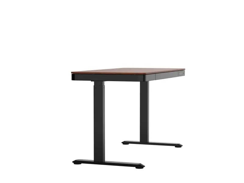 Activejet -skrivebord med elektrisk højdejustering 140x70 ET119W-C sort/valnød, Sort, Valnød, 45 kg, 725 - 1225 mm, Træ, Rektangulær form, Stål