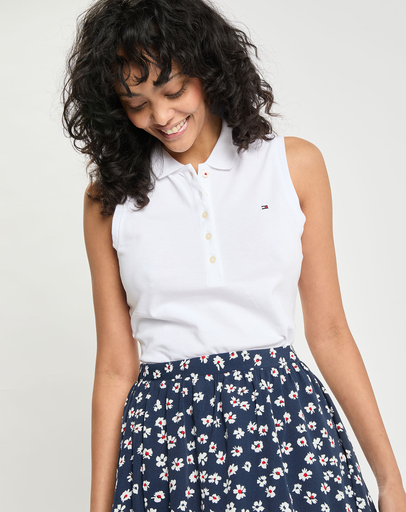 Tommy Hilfiger Polo slim blanc