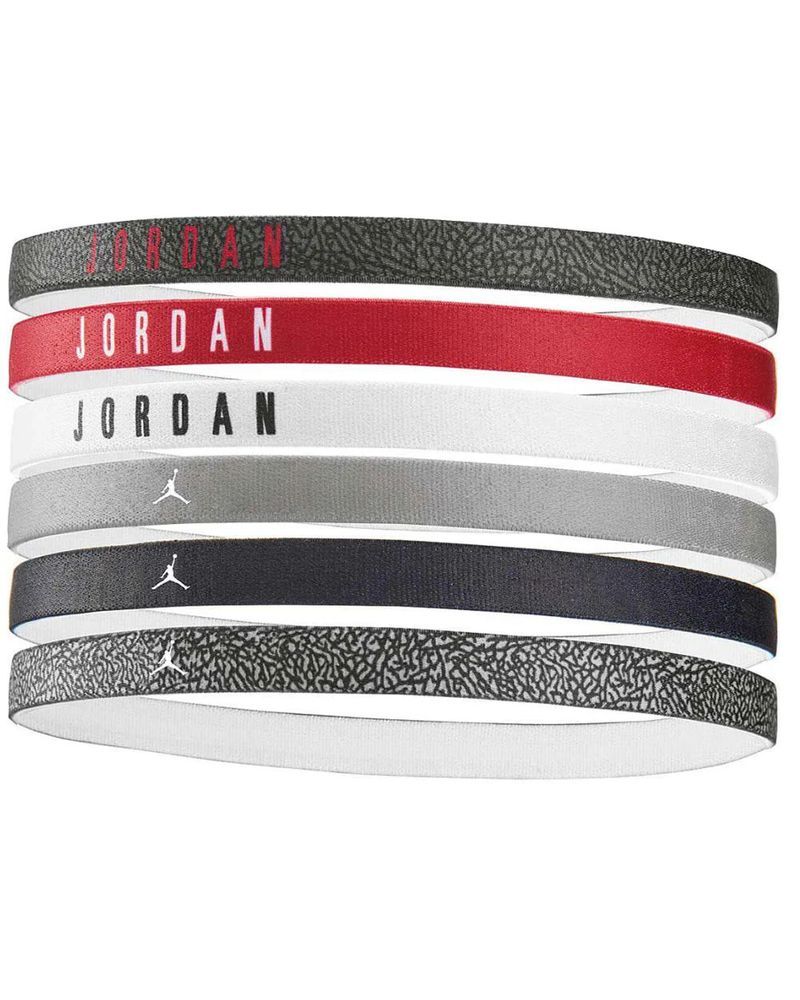Lot de 6 bandeaux Nike Jordan Noir/Blanc/Rouge
