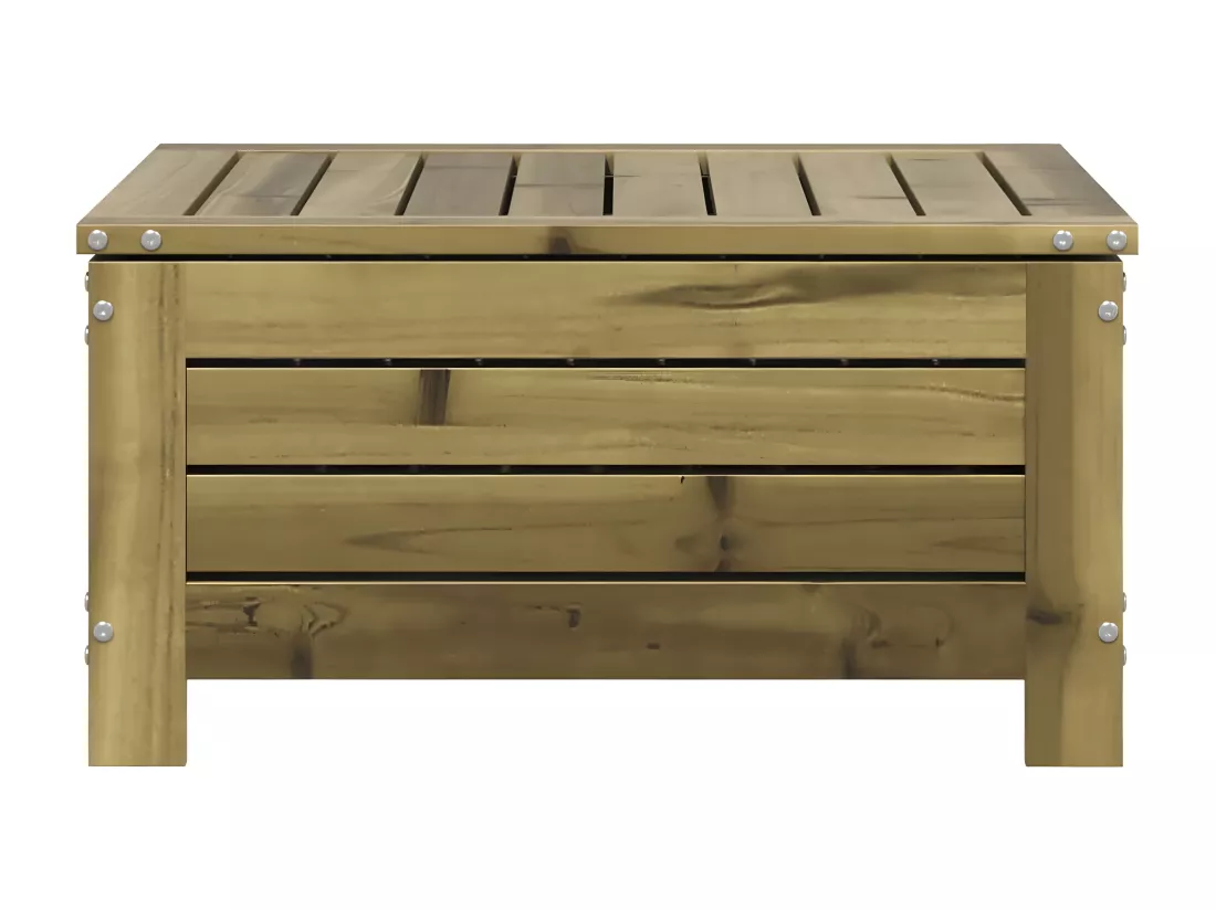 Repose-pied de jardin 62x63,5x32 cm bois de pin imprégné