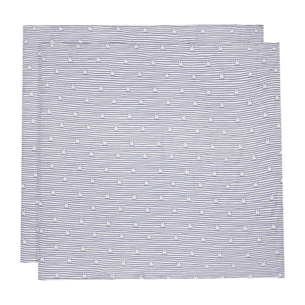 Jollein Miffy Hydrofiel Doek - 115 x 115 cm - Stripe Biscuit - 2 Stuks