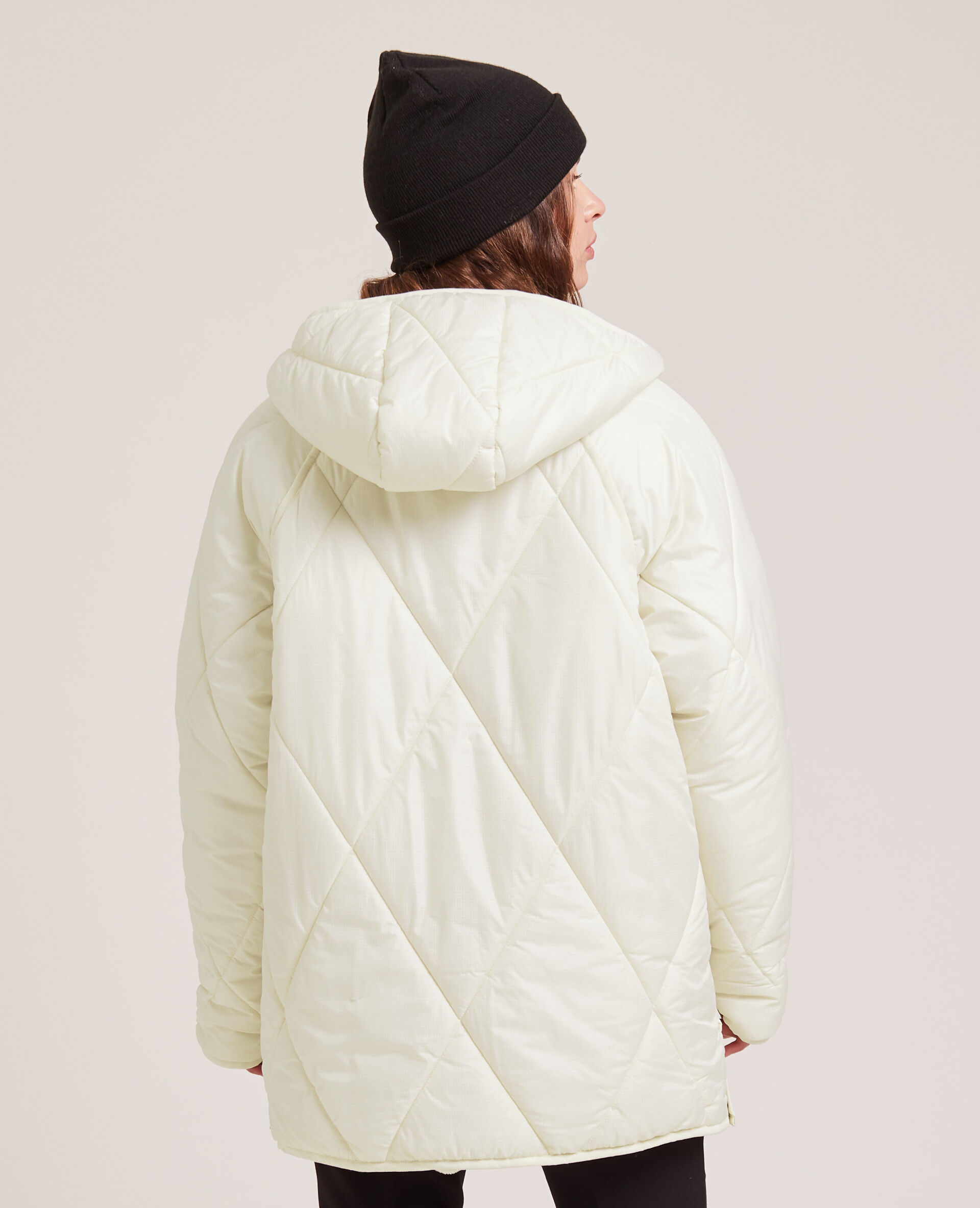 Veste matelassée avec capuche - Écru