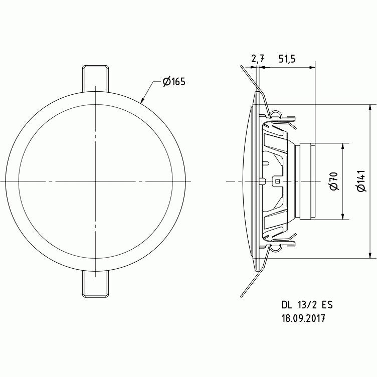 Visaton DL 13/2 ES - 8 Ohm HiFi 5 inch plafondluidspreker