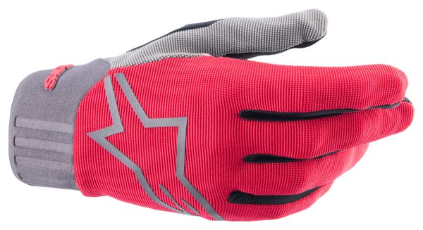 Gants Longs VTT Enfant AlpineStars A-Dura Rouge/Gris