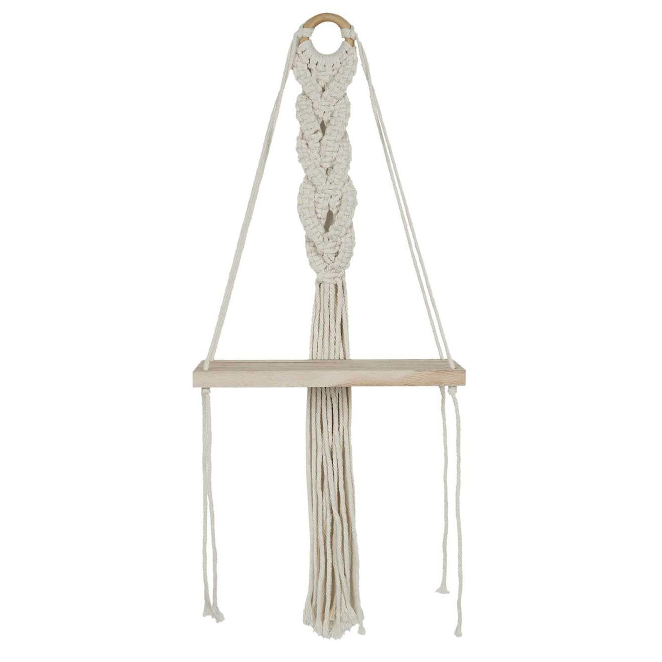 Home Deco Factory Etagère déco Boho beige/marron - 25x62.5x10 cm
