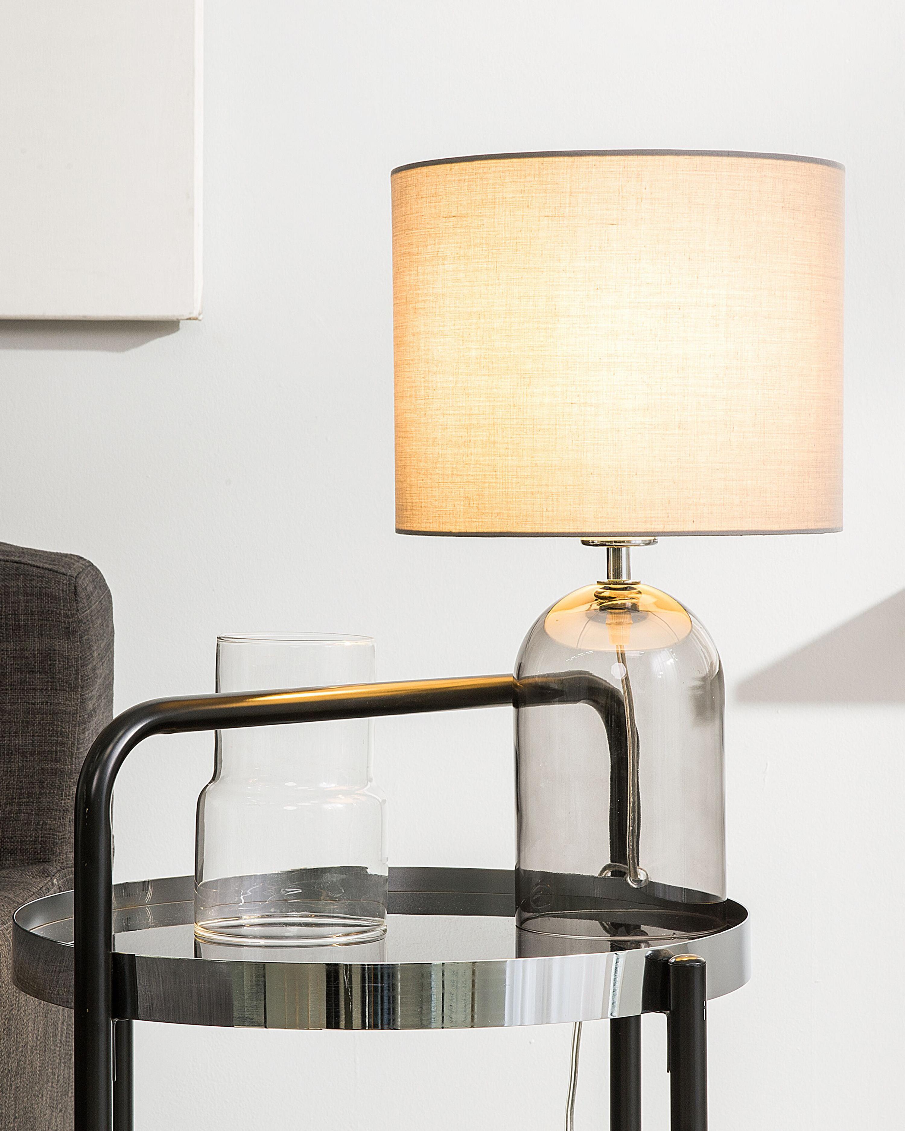 Tafellamp DEVOLL Glas Grijs
