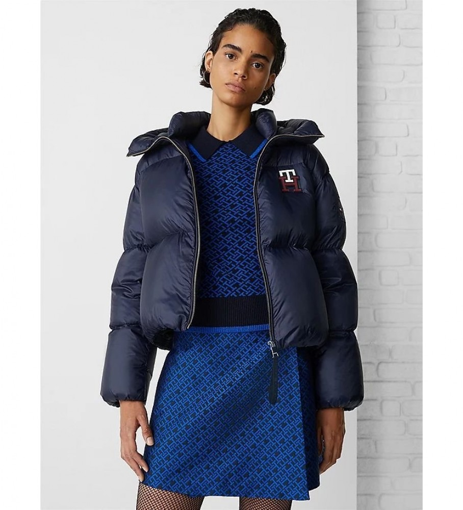 Tommy Hilfiger Abrigo Monogram Badge Down marino