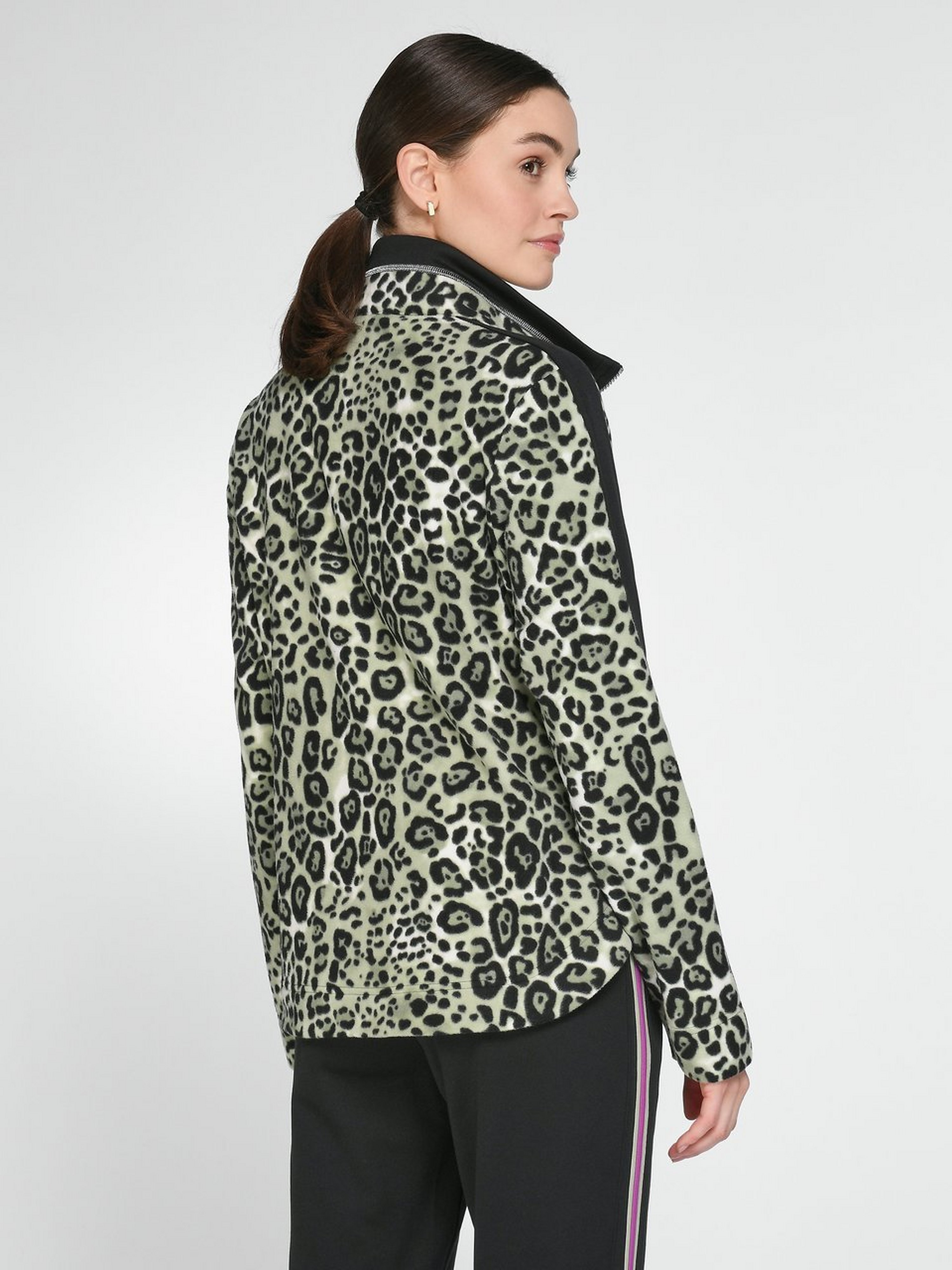 Fleece-Jacke mit Stehkragen