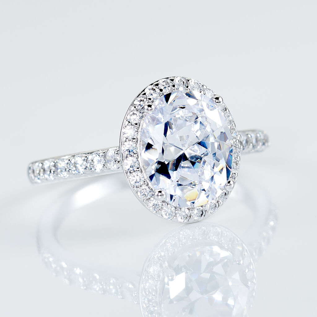 Bague Solitaire Adeodat Argent Oxyde De Zirconium