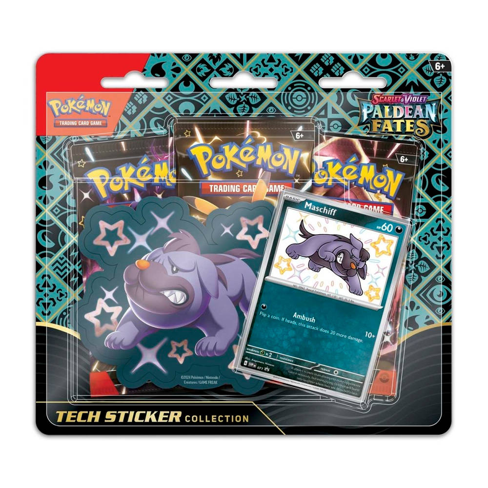 Pokémon TCG Scarlet & Violet Paldean Fates Tech Sticker Collection Maschiff