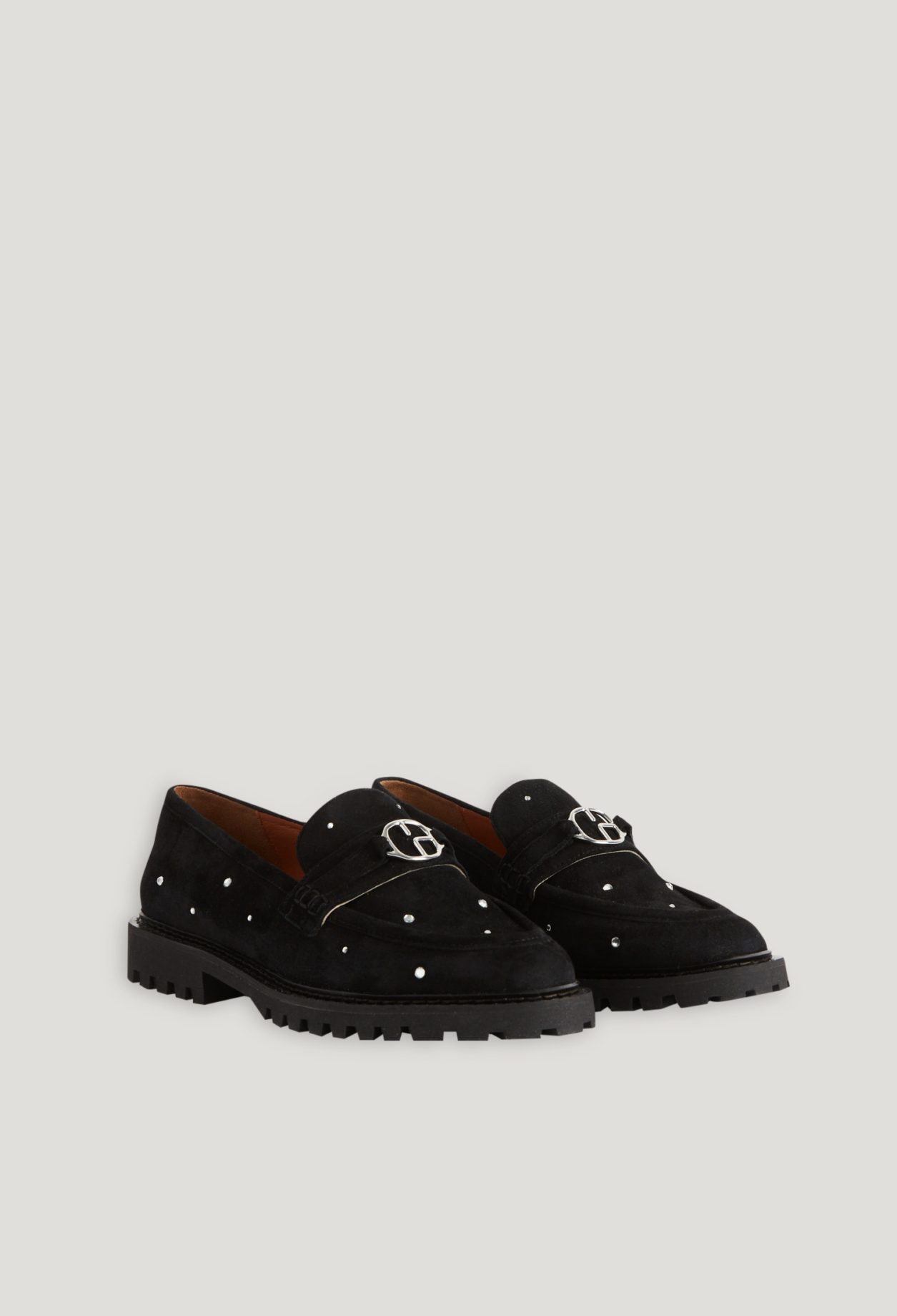Mocassins cuir su&egrave;de