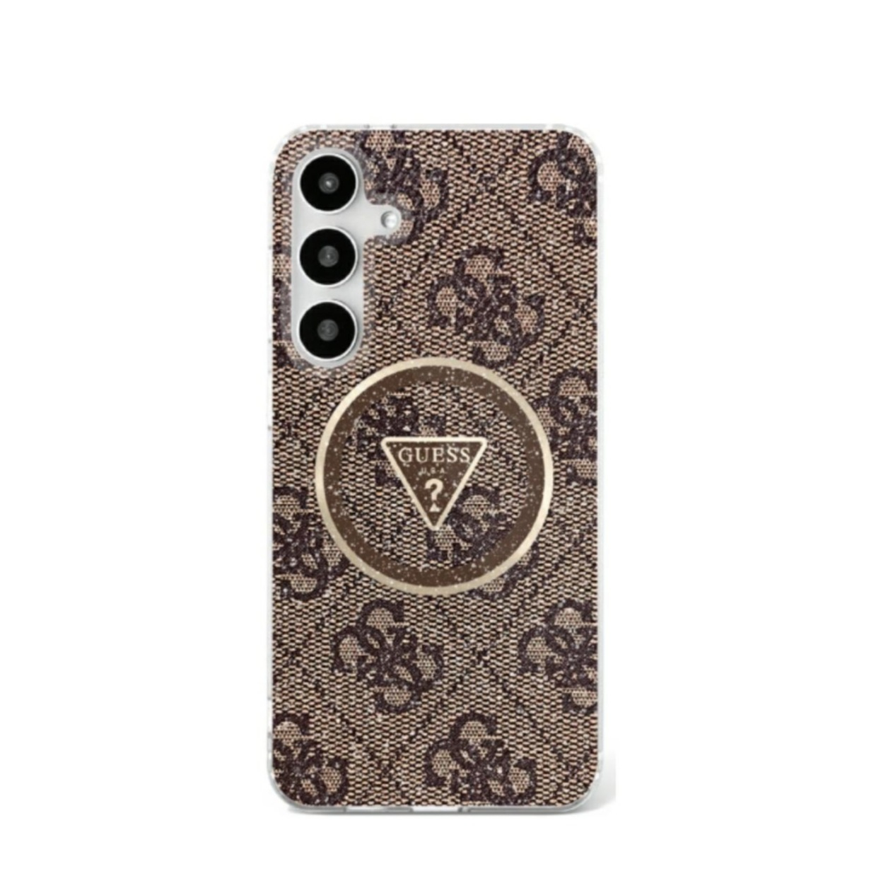 Samsung Galaxy S25 Ultra Hardcase Hülle 4G Glitter Triangle Buttons MagSafe-Modul (GUHMS25LHG4PRTGW) - Braun