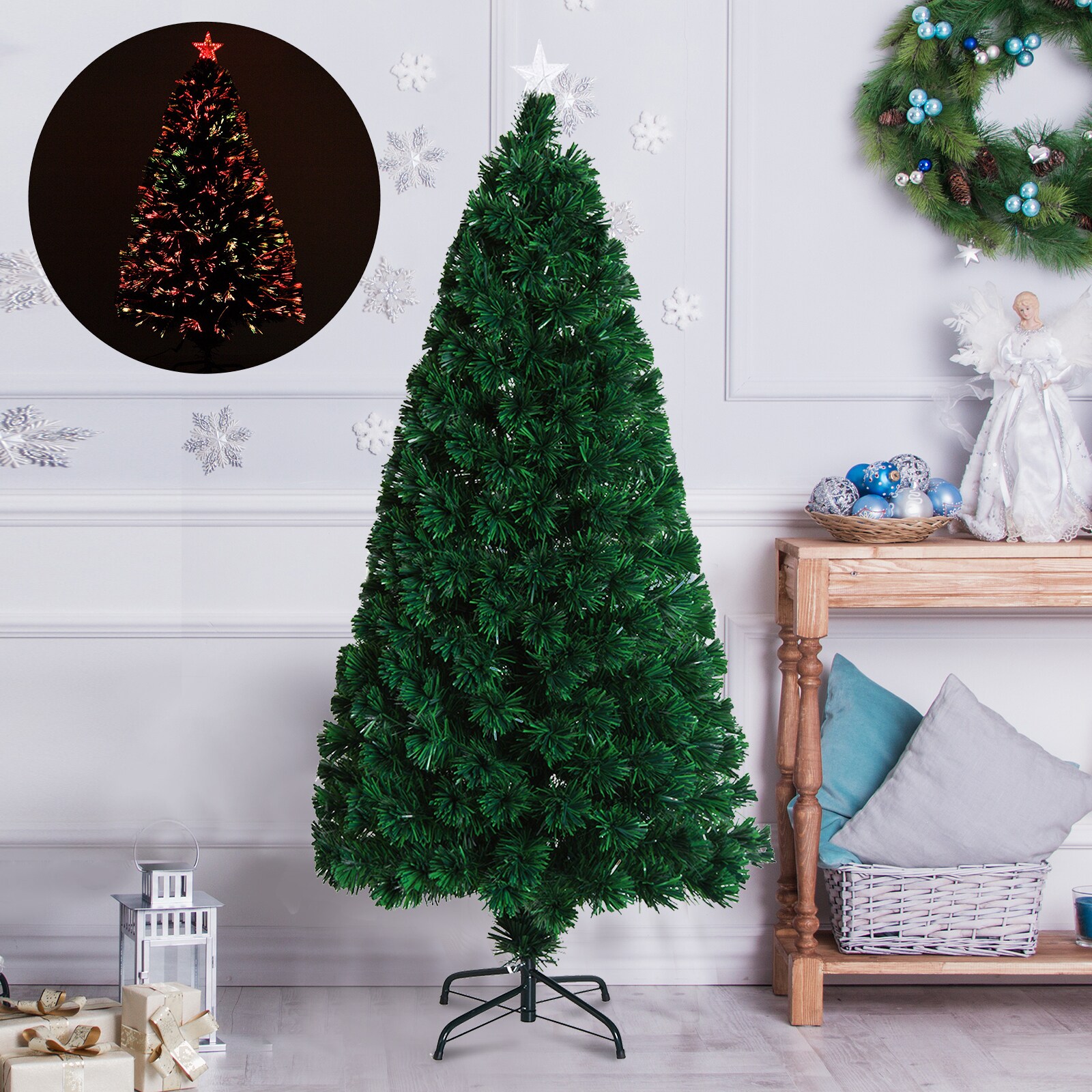 HOMCOM Weihnachtsbaum inklusive Ständer grün 60 x 120 cm (ØxH)