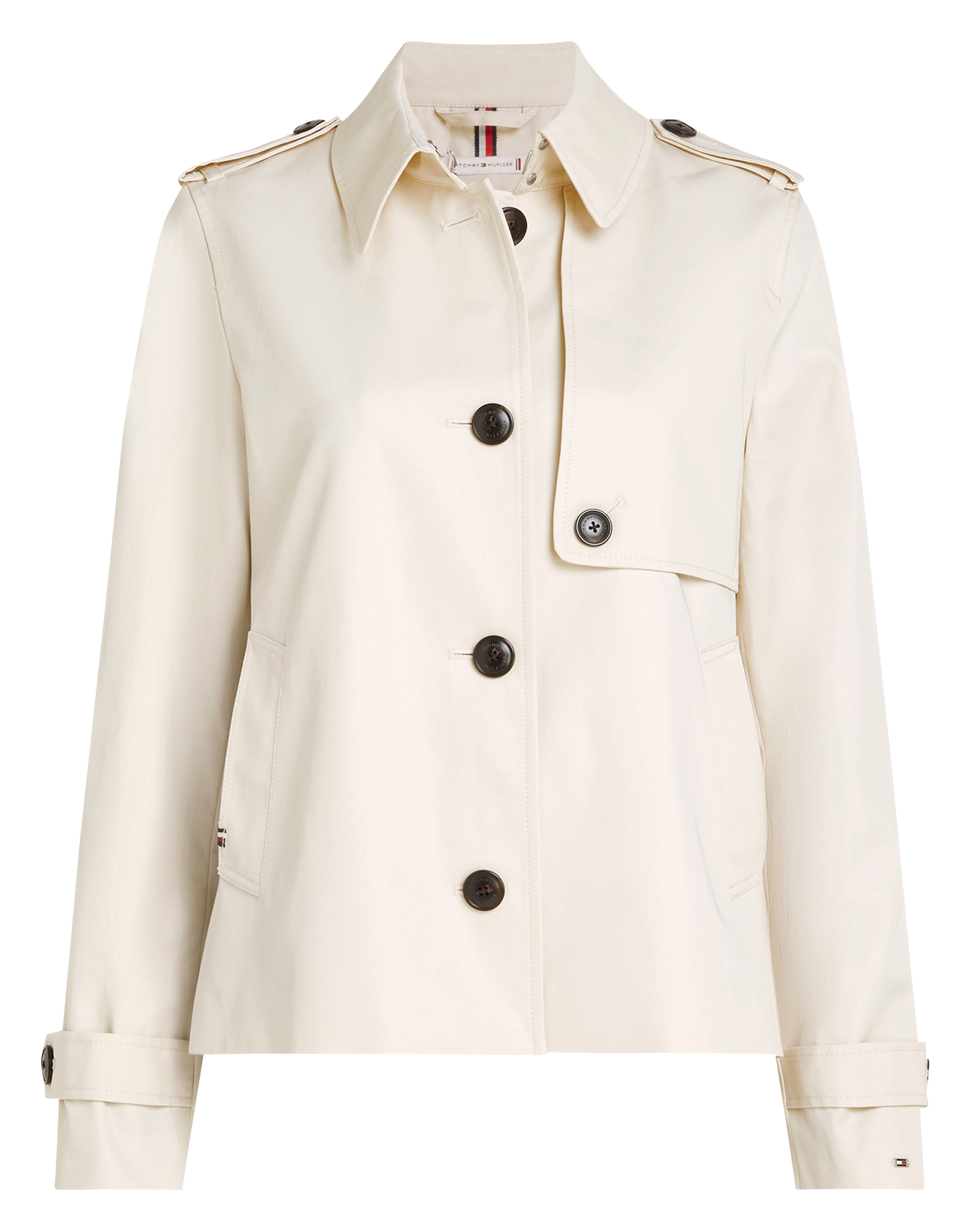 Veste col classique en coton bio | Beige