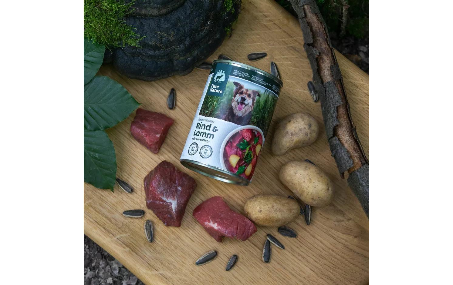 Nassfutter Rind&Lamm, 800 gAlleinfuttermittel für ausgewachsene Hunde