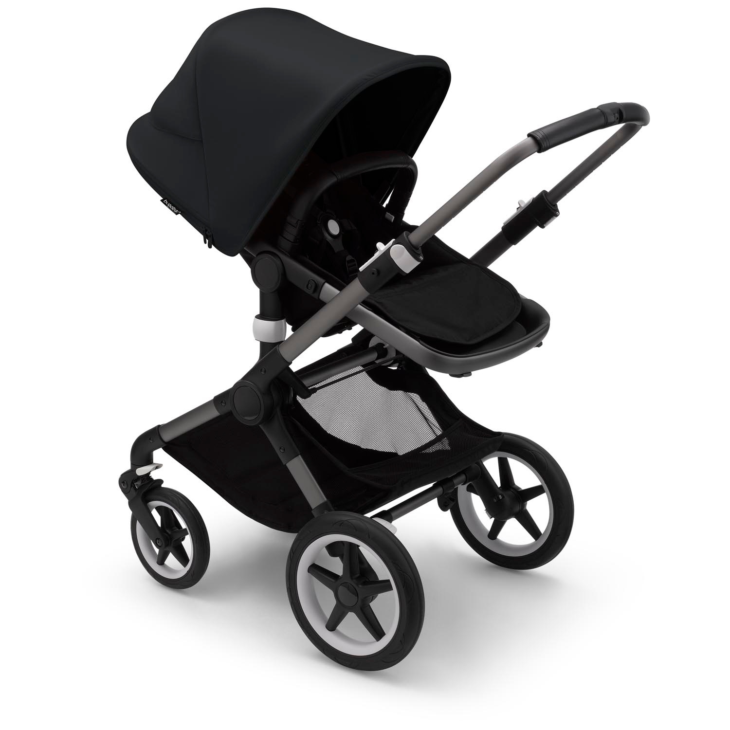 Bugaboo Fox3 complete kinderwagen Graphite Midnight Black nu met voetenzak Graphite Midnight Black