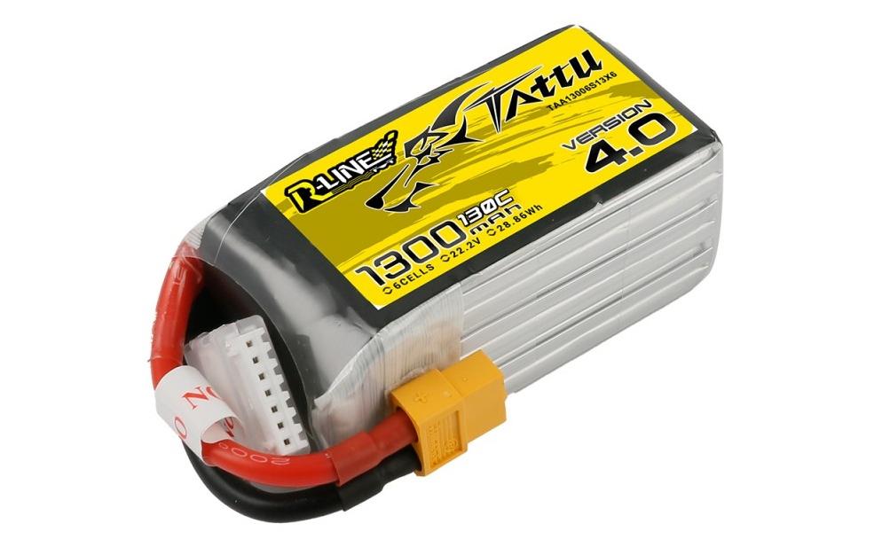 RC-Akku LiPo 1300 mAh 22.2 V 130C R-Line, V4.0R-Line Akku für Multikopter mit XT60 Stecker