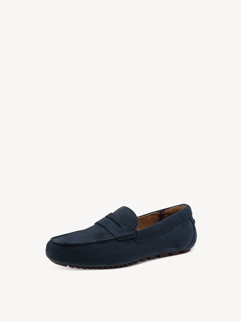 Leren Instappers - blauw