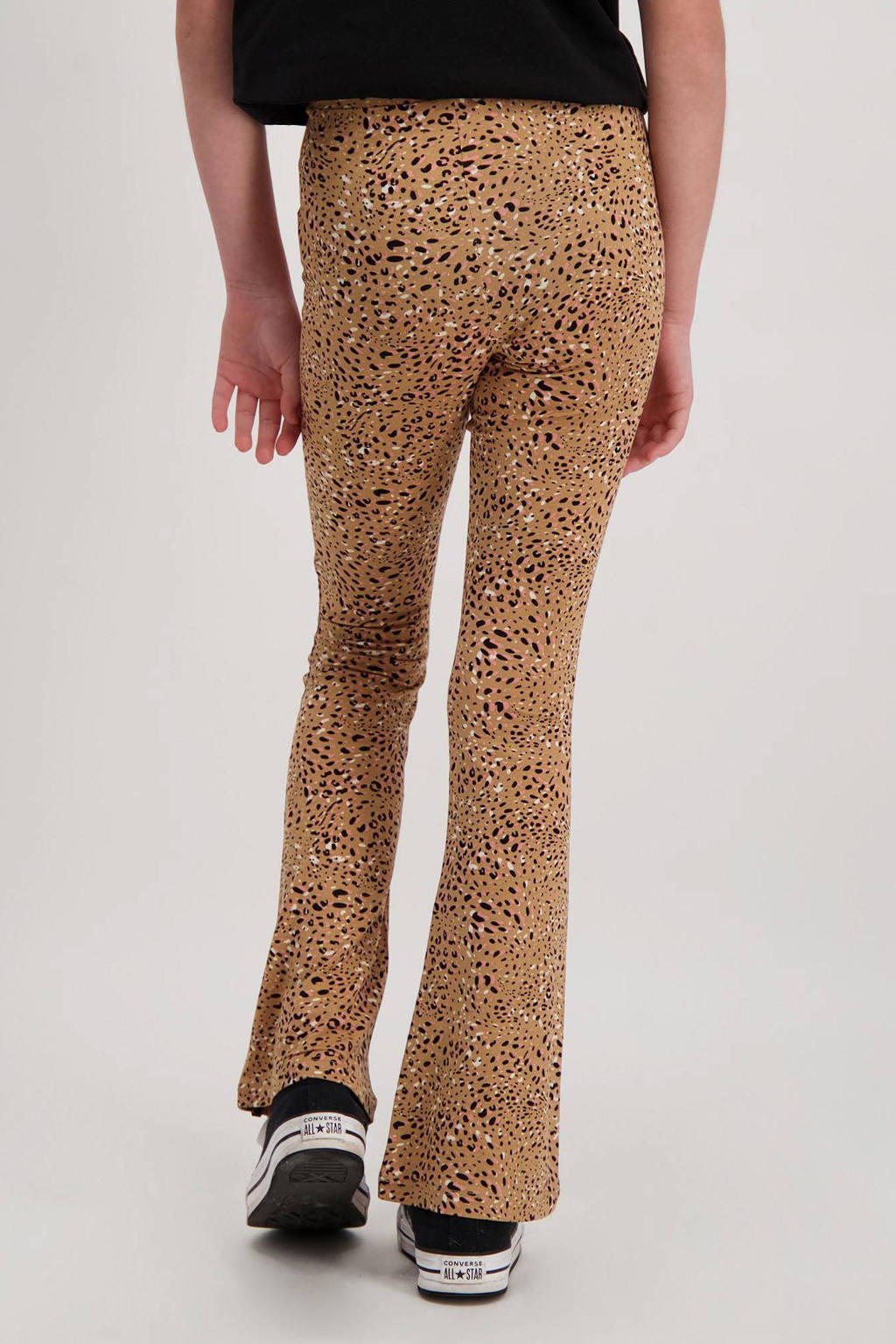 Cars flared broek Lena met all over print bruin/multi