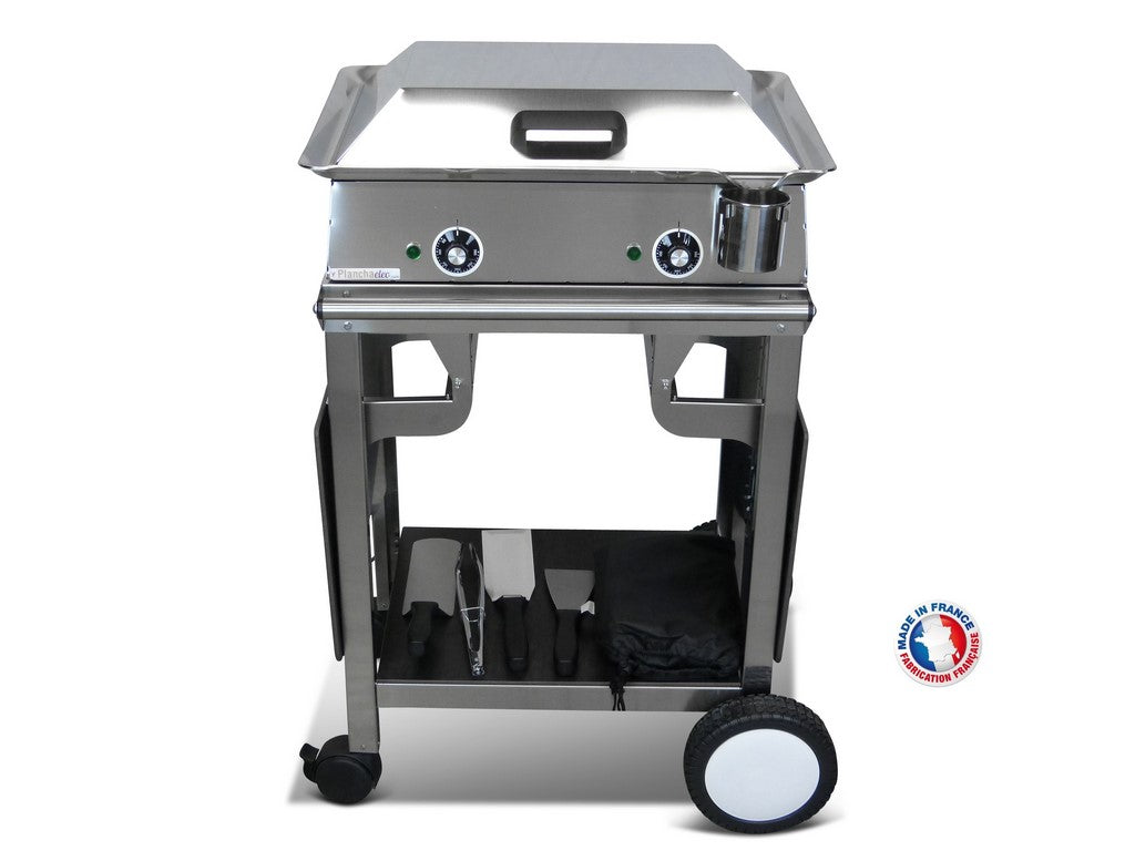 Pack plancha électrique PlanchaElec Classic 600 Inox - Chariot Rivoli