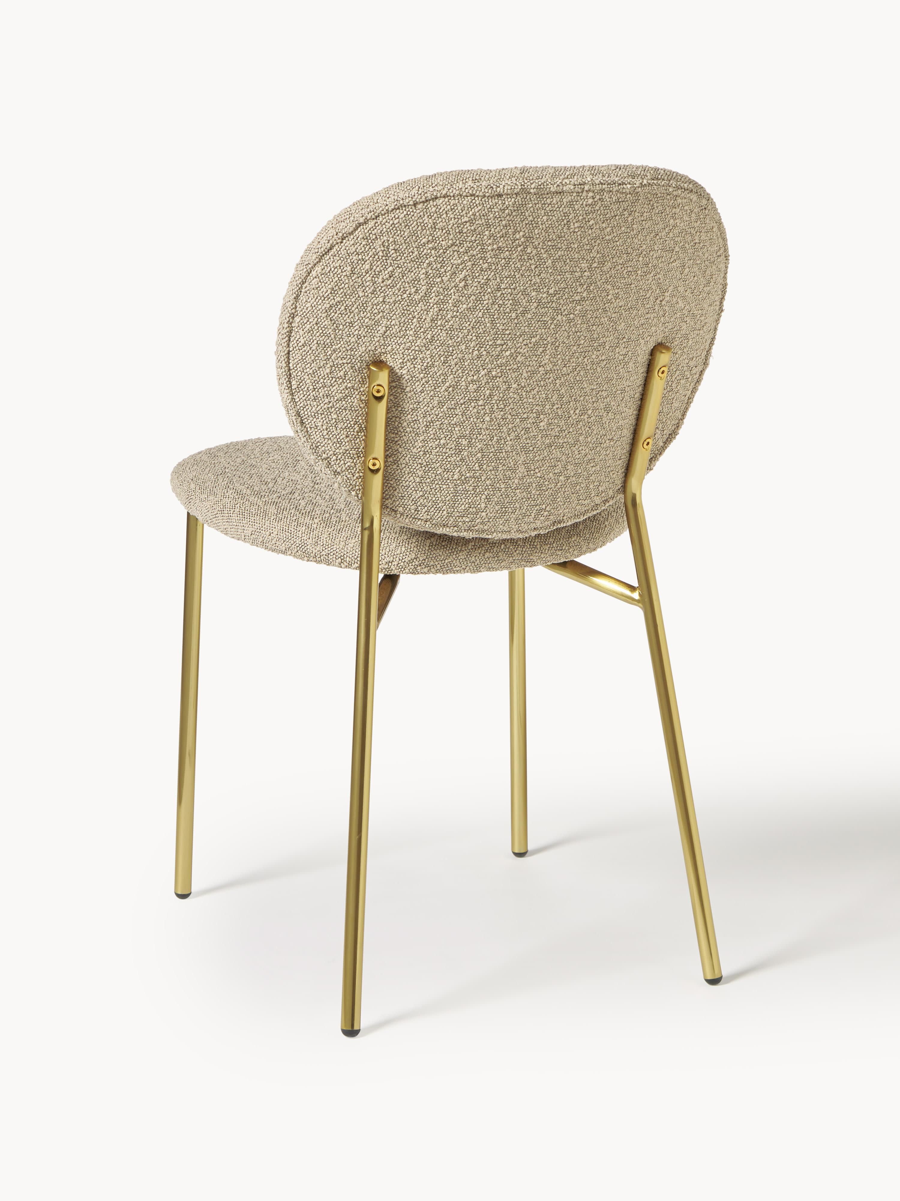 Bouclé gestoffeerde stoelen Ulrica, 2 stuks