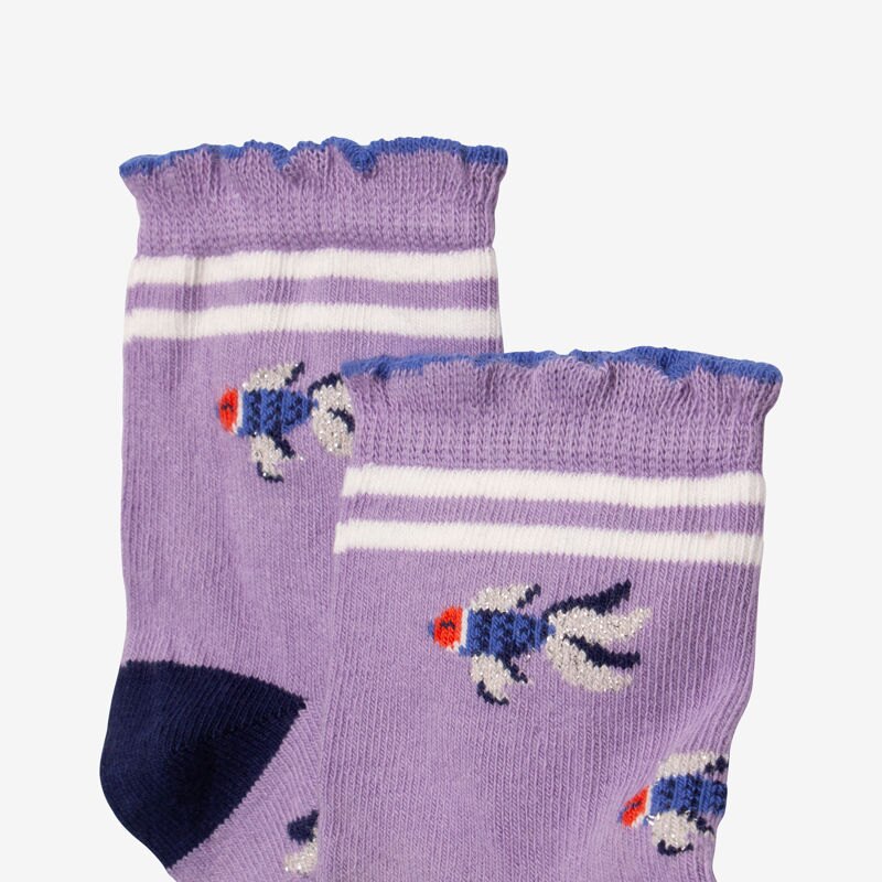 Chaussettes bébé fille poissons violettes Catimini Mauve Violet