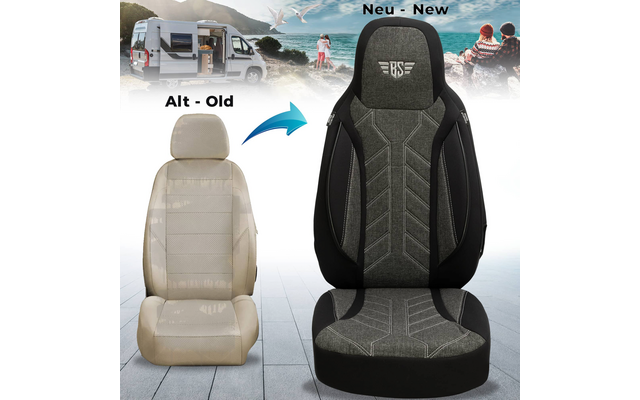 Bremer-Sitzbezüge Wohnmobil Schonbezüge 2 Stück für Ducato / Jumper / Boxer