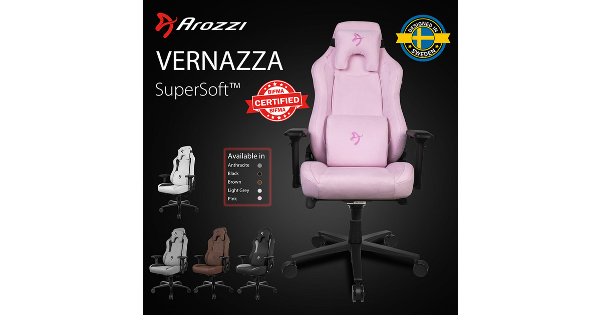 ArozziVernazza Supersoft Fabric - Pink gamestoel  (Roze)